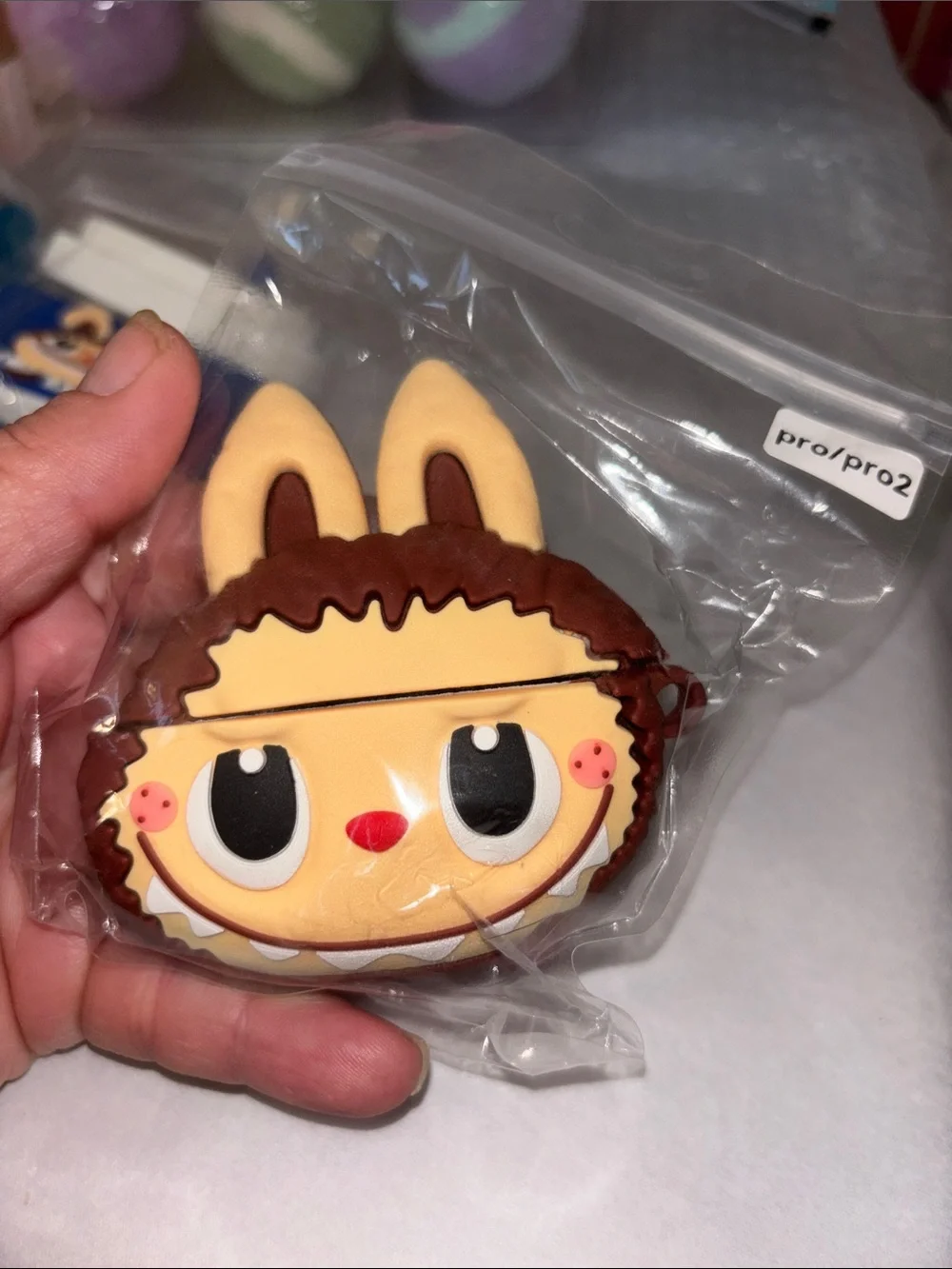 AirPods Earphone Case. Little Monsters Brown Bunny Silicone Phone Case